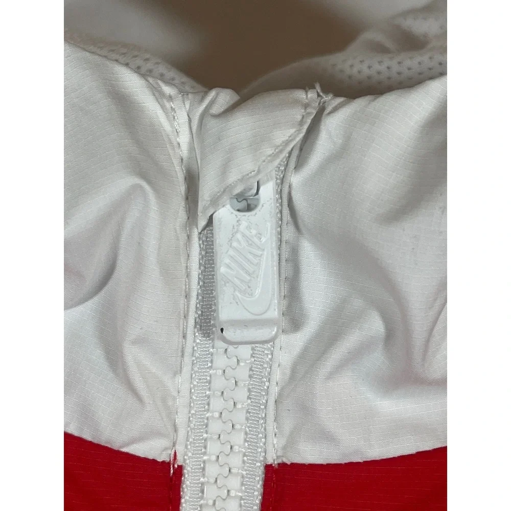 Nike Sportswear Windrunner Hooded Jacket Red White Blue Kids Large